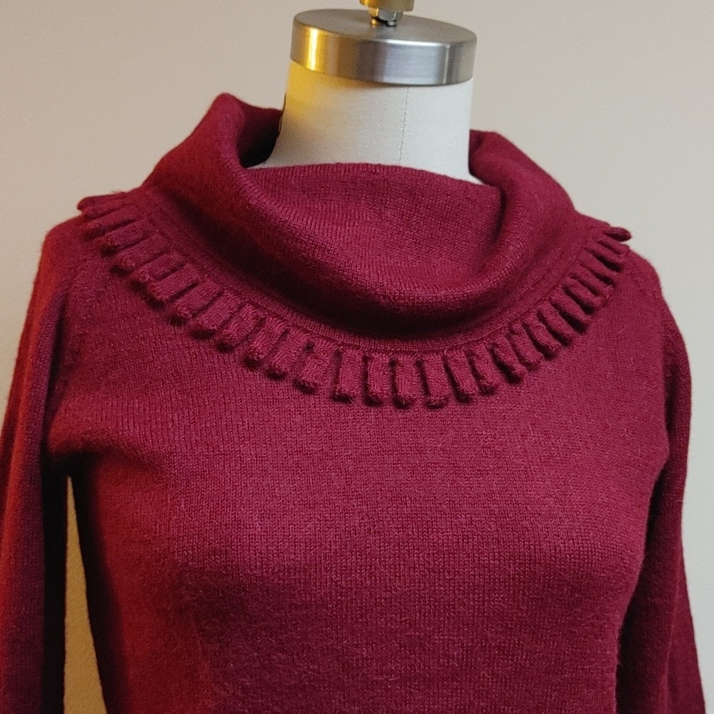 Millma Bolivia 100% Baby Alpaca Handloomed Burgundy Sweater XS-S